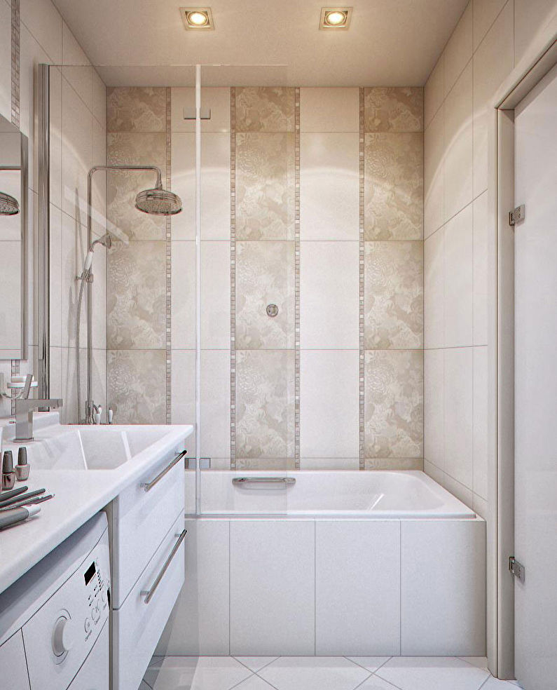 Bath in the room 3 sq.m. - Photo