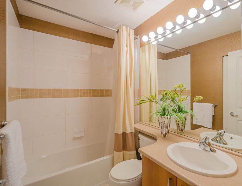 Lighting - bathroom design 3 sq.m.