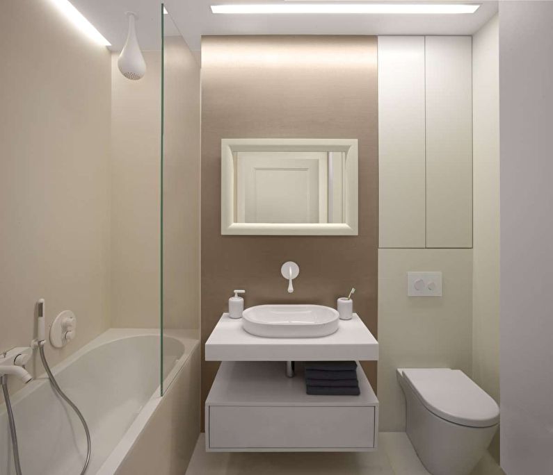 Bathroom design 3 sq.m. minimalism style - photo