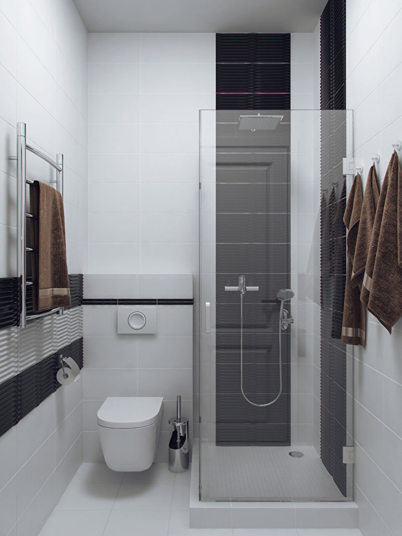 Bathroom design 3 sq.m. minimalism style - photo