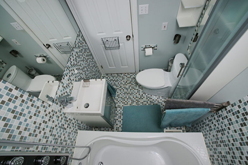 Bathroom 3 sq.m. - floor design