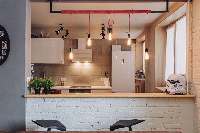 Loft style apartment para sa isang batang ilang, 70 m2
