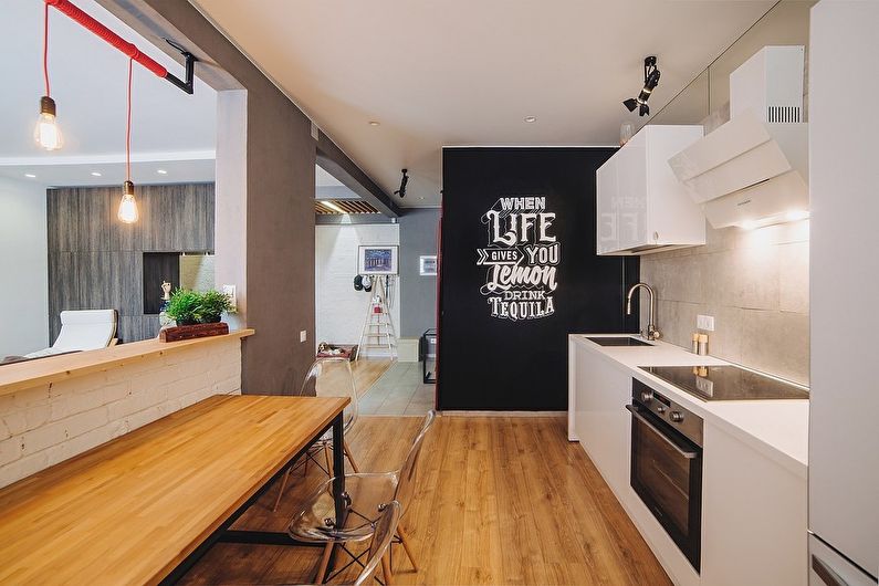 Loft style apartment para sa isang batang ilang, 70 m2