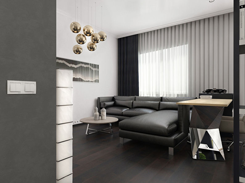 Black & White: Studio apartment 52 sq.m.