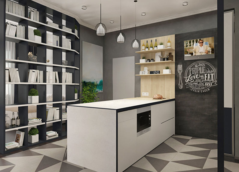 Black & White: Studio apartment 52 sq.m.