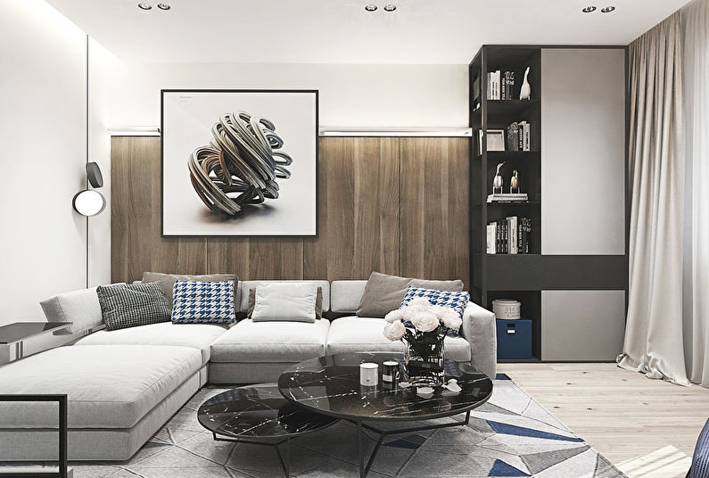 Design of the apartment in the style of minimalism, Domodedovo