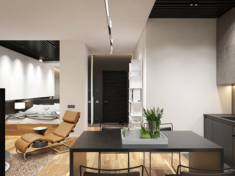 The interior of the apartment is 36 sq.m.