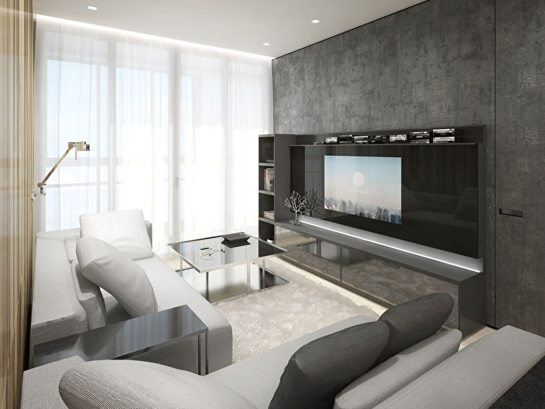 Appartement d'une pièce design 55 m² à Moscou