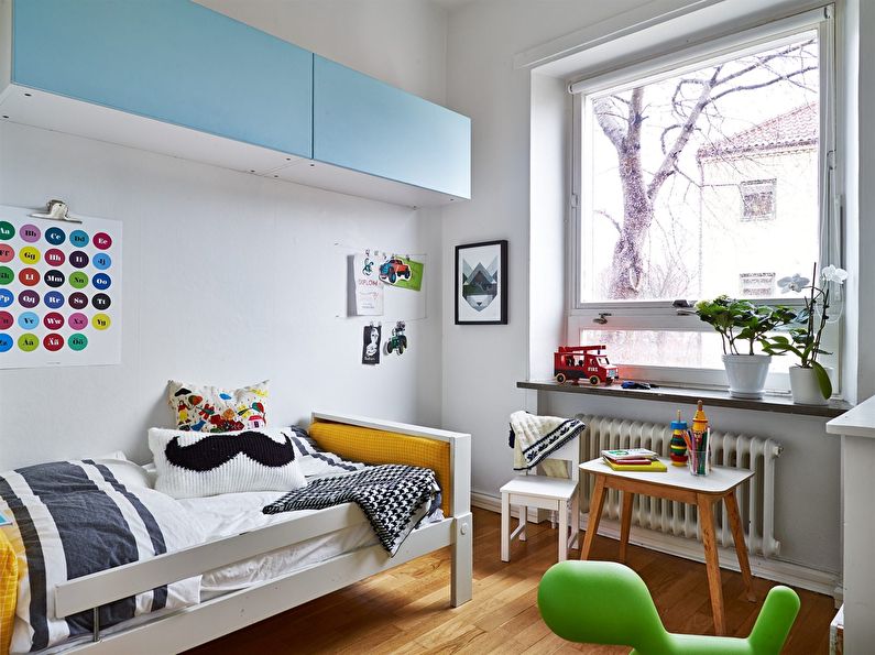 Small kids room in white