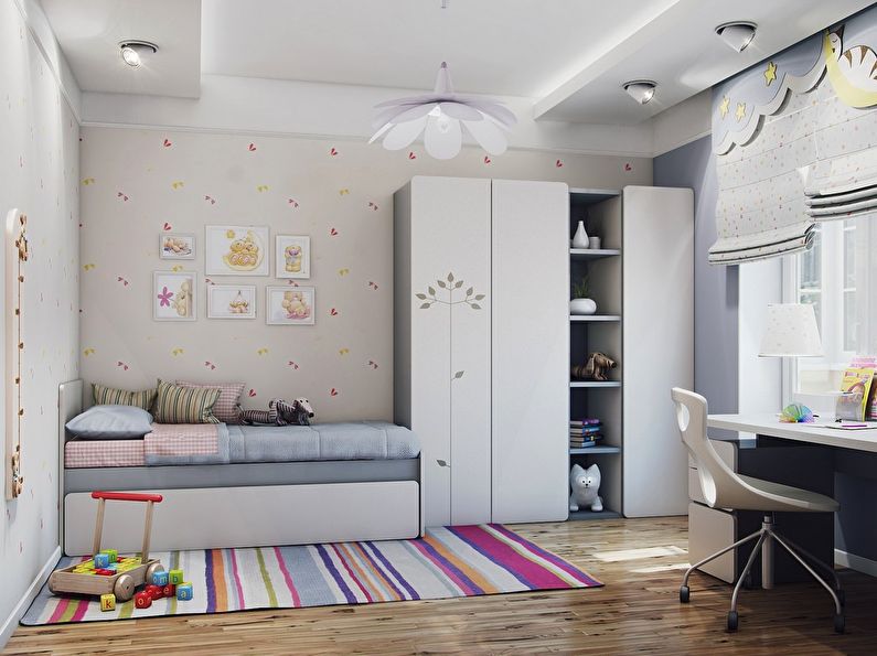 Ceiling design in a small children's room