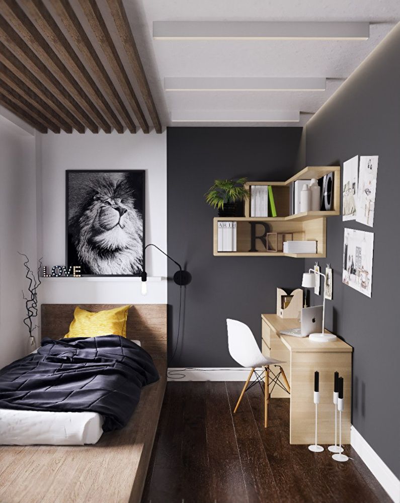 Arrangement of furniture in a narrow (rectangular) small nursery