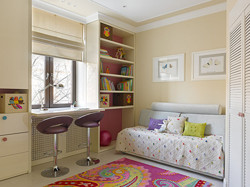 Design of a small children's room 5-6 sq.m. - Photo