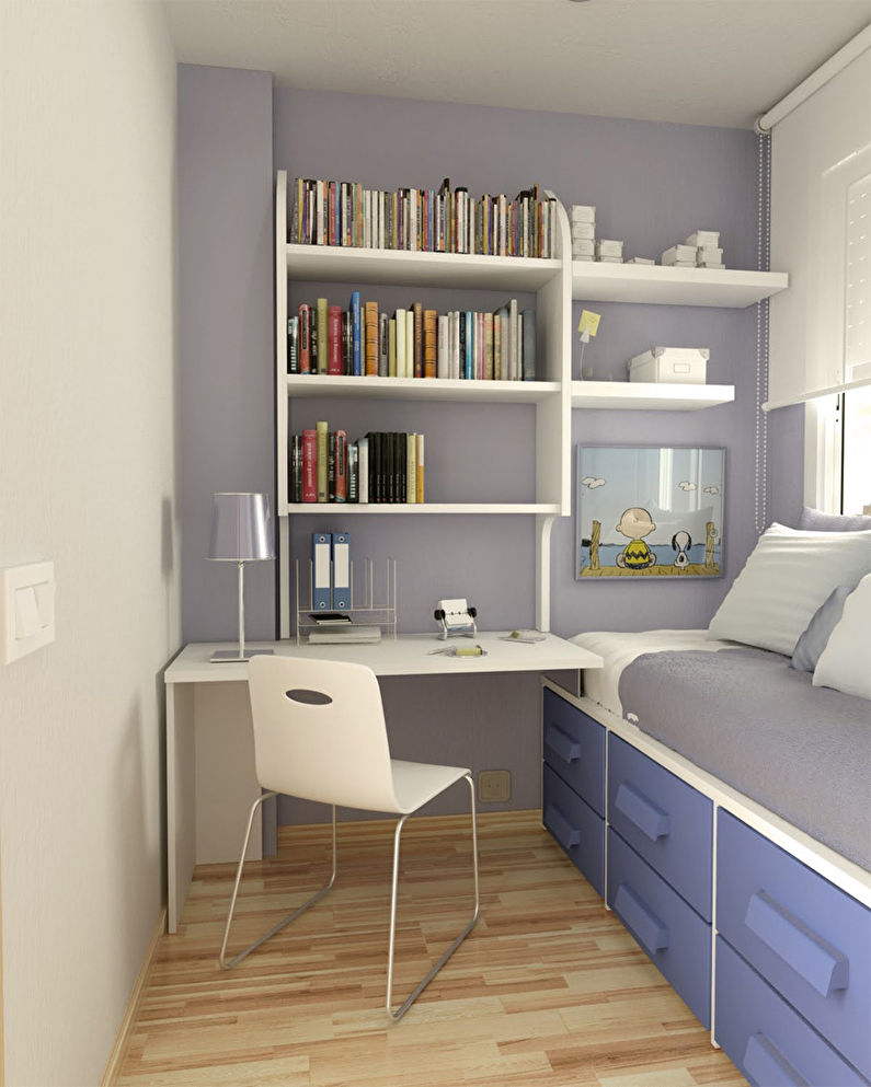 Design of a small children's room 5-6 sq.m. - Photo