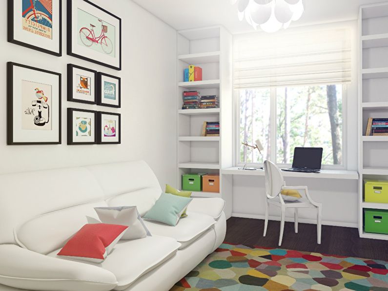 Design of a small children's room 7-8 sq.m. - Photo