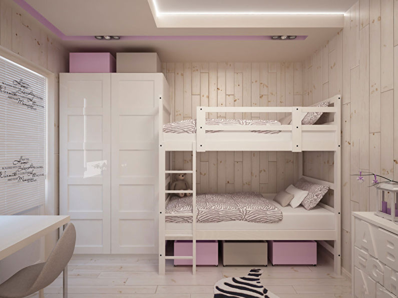 Design of a small children's room 9-10 sq.m. - Photo