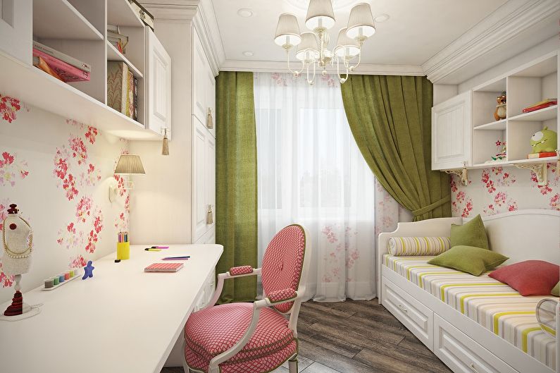 Design of a little nursery for a girl - photo