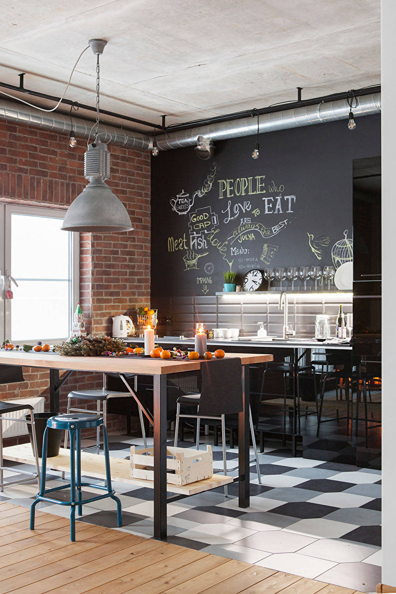 Wall decoration - loft style kitchen