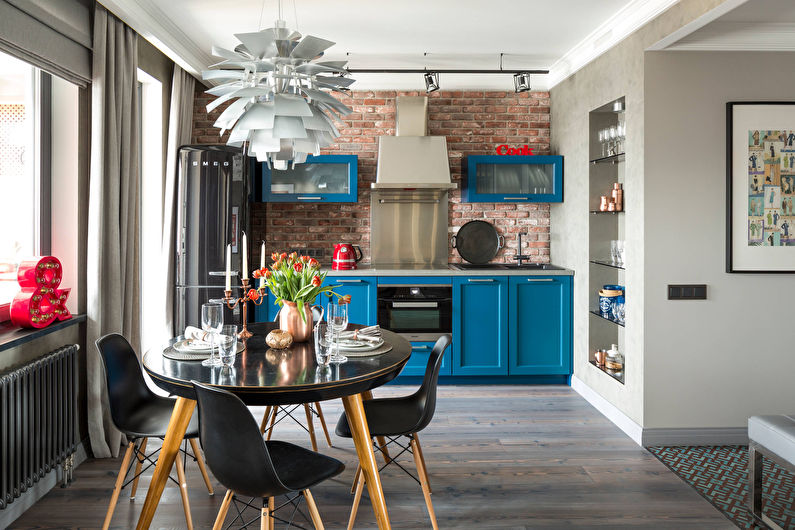 Dining area - loft style kitchen