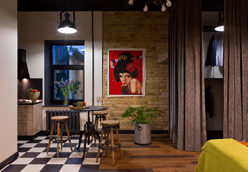 Loft style kitchen decor