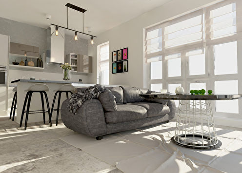 Air and Light: Minimalist Kitchen