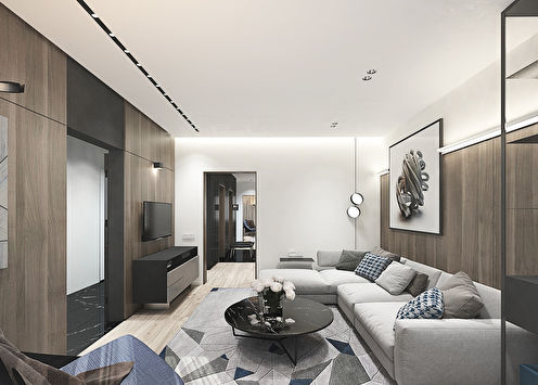 Design of the apartment in the style of minimalism, Domodedovo