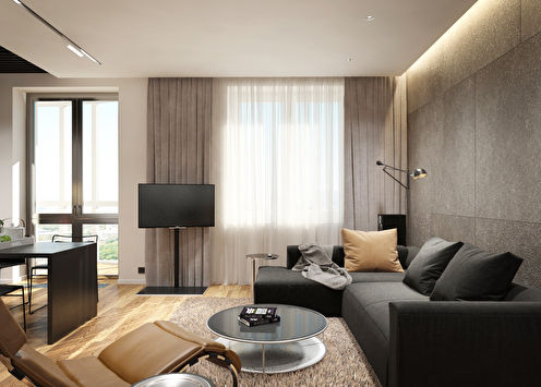 The interior of the apartment is 36 sq.m.