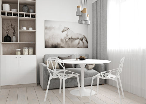 Everest: Interior of a studio apartment