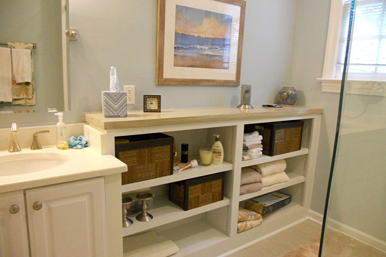 Narrow Bathroom Design - Storage Systems