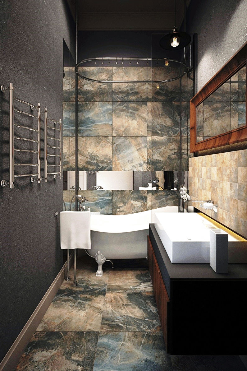 Narrow Bathroom Design - Lighting and Lighting