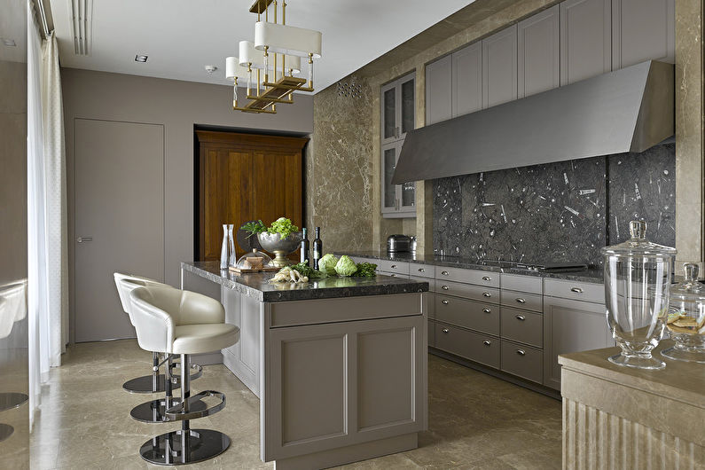 Varieties of kitchen layout with the island