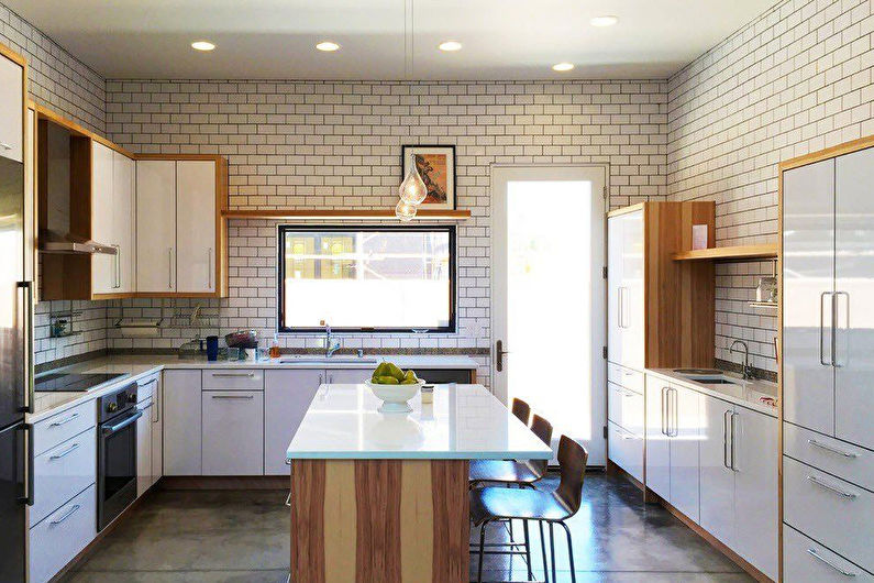 Varieties of kitchen layout with the island