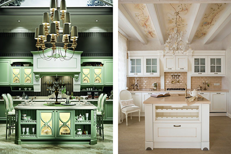 Classic Style Kitchen with Island - Interior Design