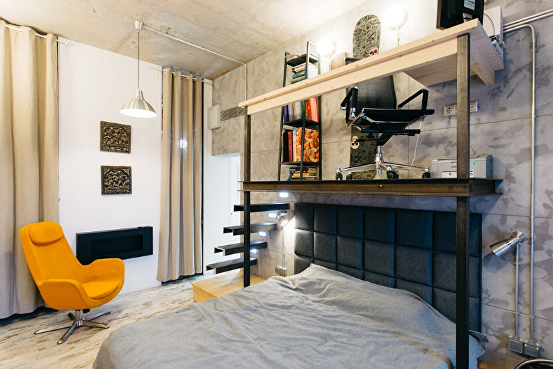 Loft style bedroom design - Furniture