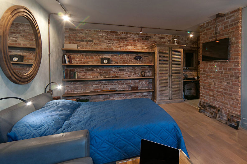 Loft style bedroom design - Furniture
