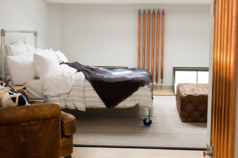 Loft style bedroom interior design - photo