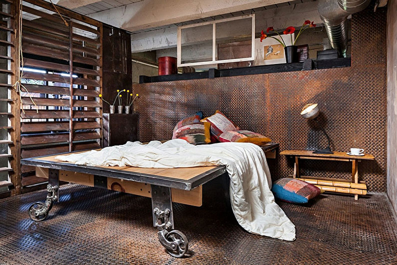 Loft style bedroom interior design - photo