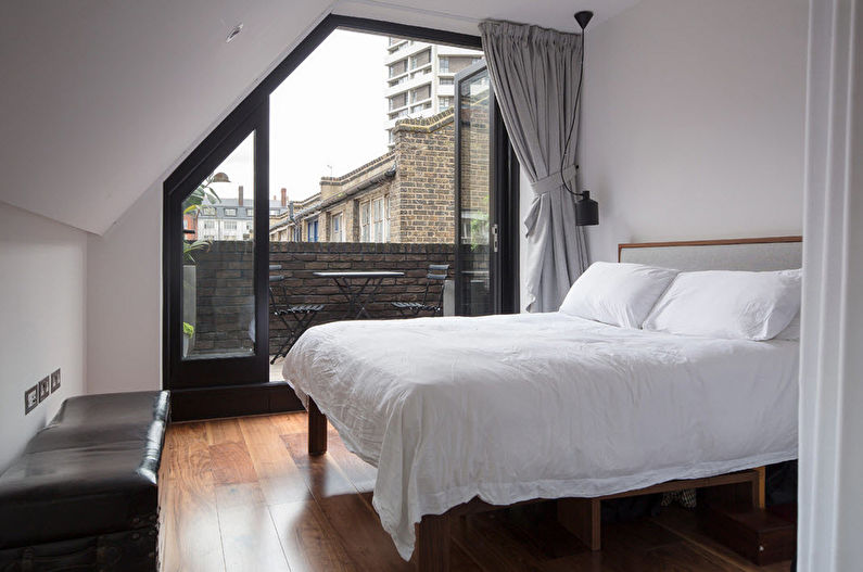 Loft style bedroom interior design - photo
