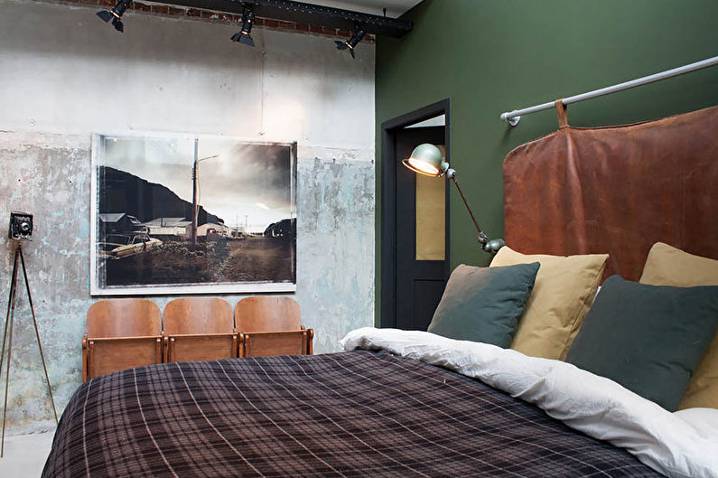 Loft style bedroom interior design - photo