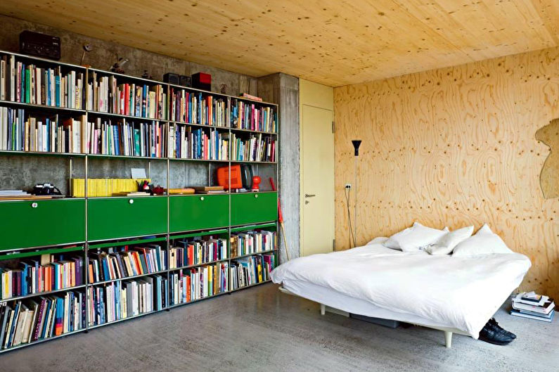 Loft style bedroom interior design - photo