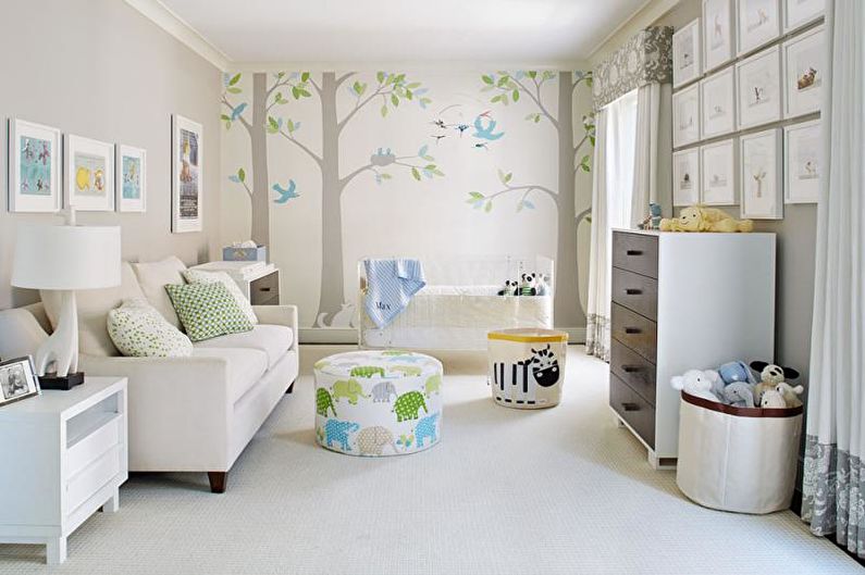 Color combinations in the interior of a children's room - Design Tips