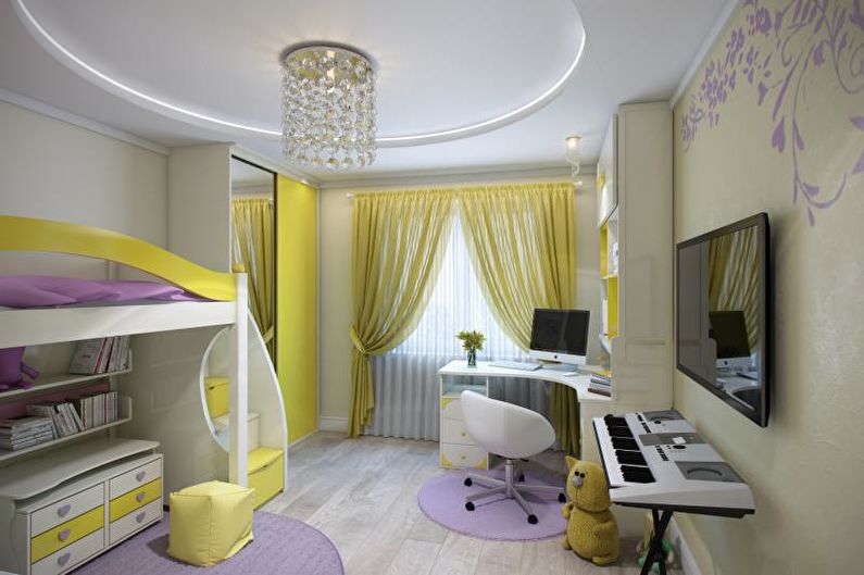 The combination of colors in the interior of the children's room - photo