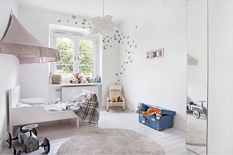 The combination of colors in the interior of the children's room - photo