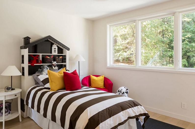 The combination of colors in the interior of the children's room - photo