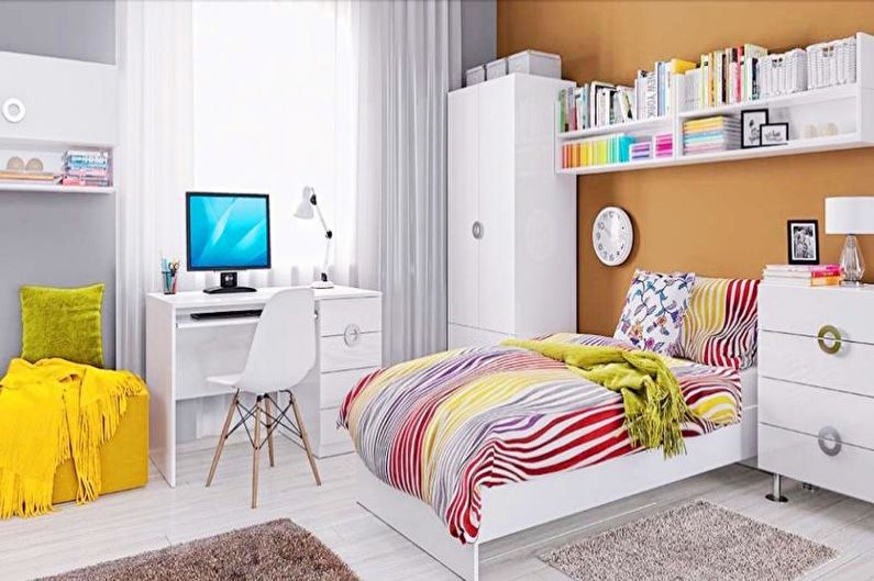 The combination of colors in the interior of the children's room - photo