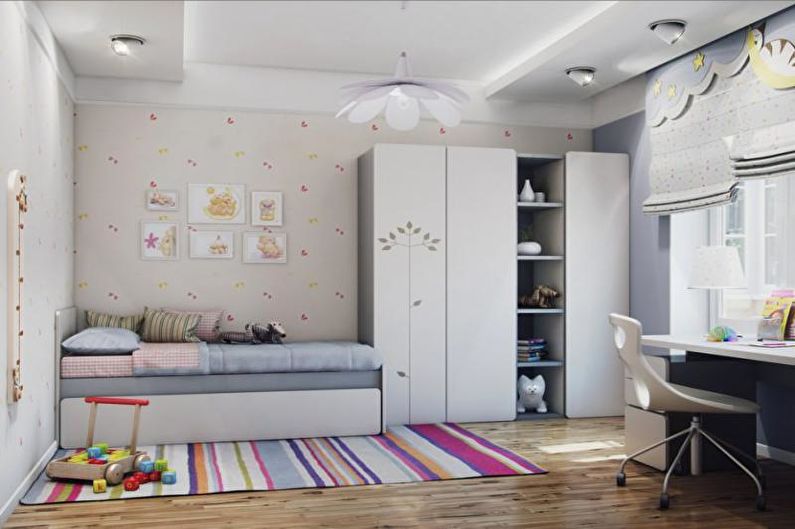 The combination of colors in the interior of the children's room - photo