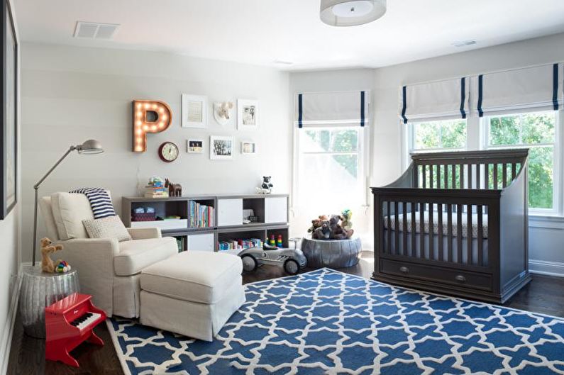 The combination of colors in the interior of the children's room - photo