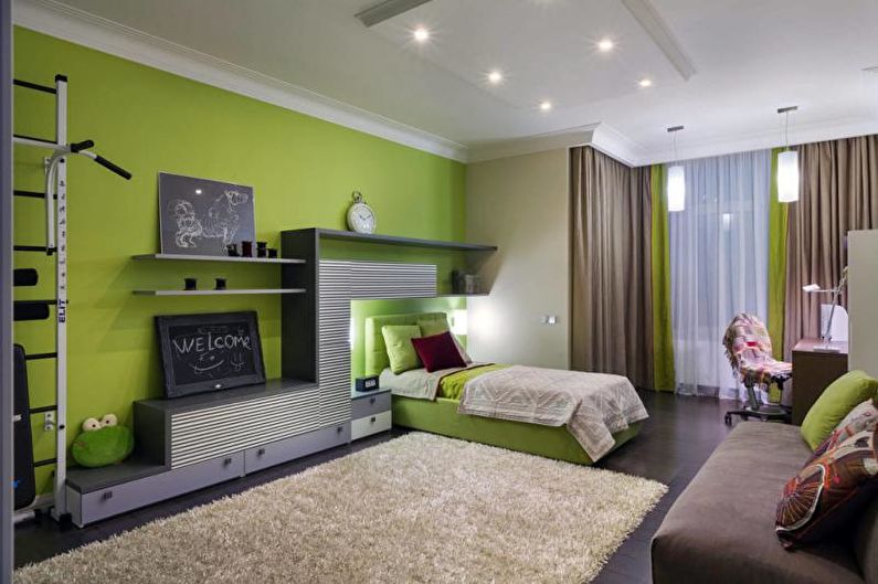 The combination of colors in the interior of the children's room - photo