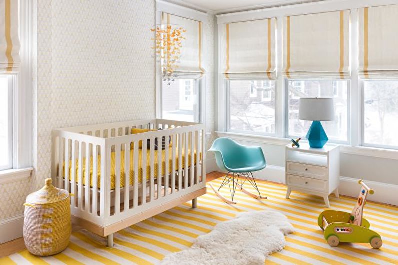 The combination of colors in the interior of the children's room - photo