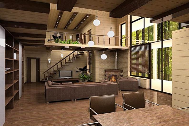 Interiøret i en hytte eller et landsted - Designtips