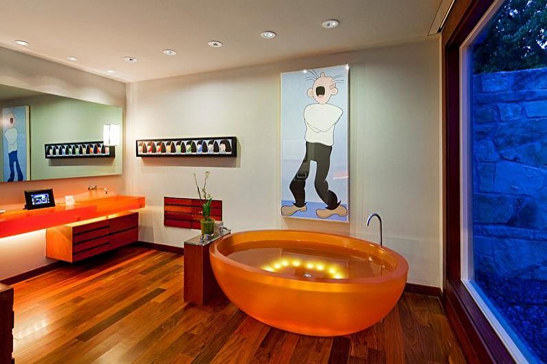 Combinations of colors in the interior of the bathroom - Color wheel